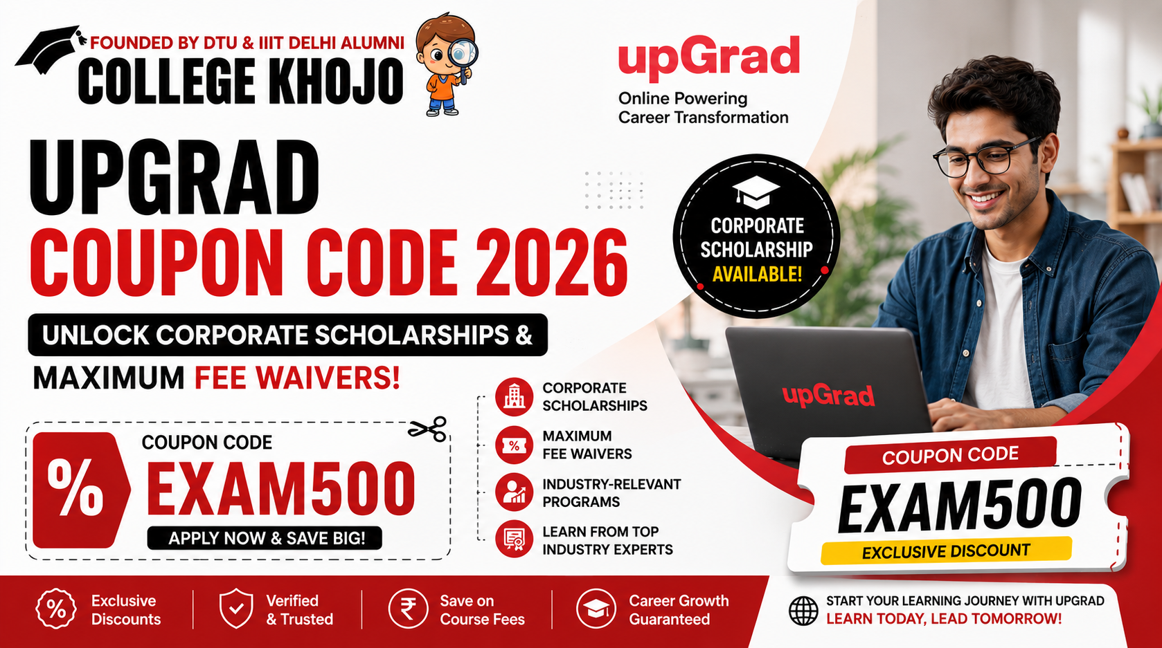 upGrad Coupon Code 2026: Unlocking Corporate Scholarships & Maximum Fee Waivers